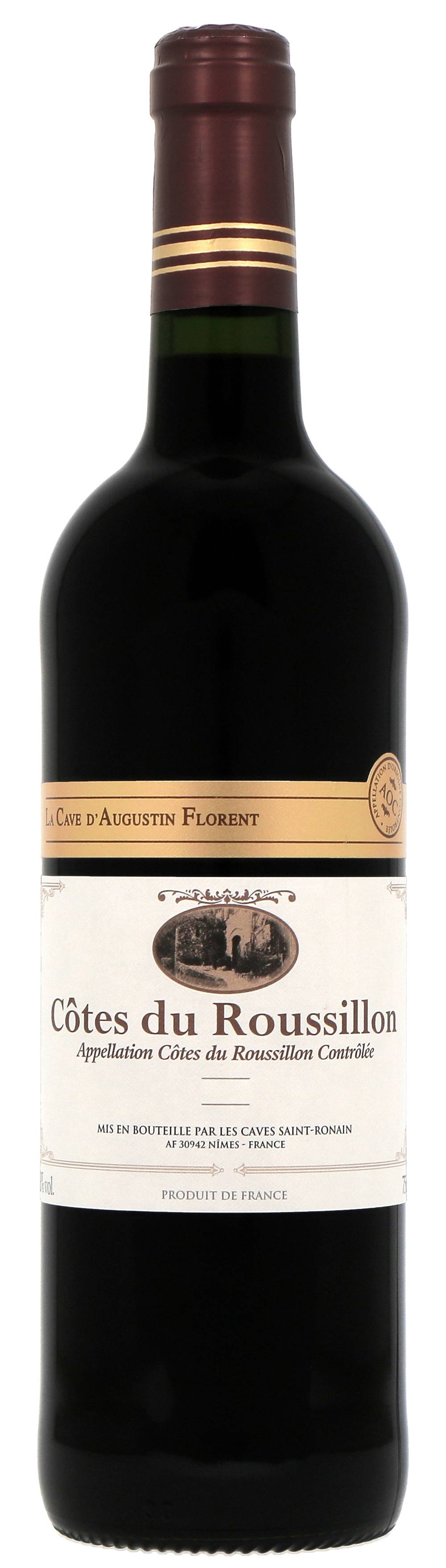 La Cave d'Augustin Florent - Vin rouge aoc côtes du roussillon domestique (750ml)