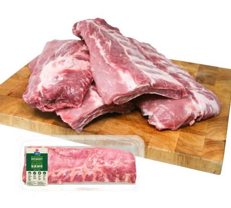Maple Leaf Fresh Pork Back Ribs Raised Without Antibiotics