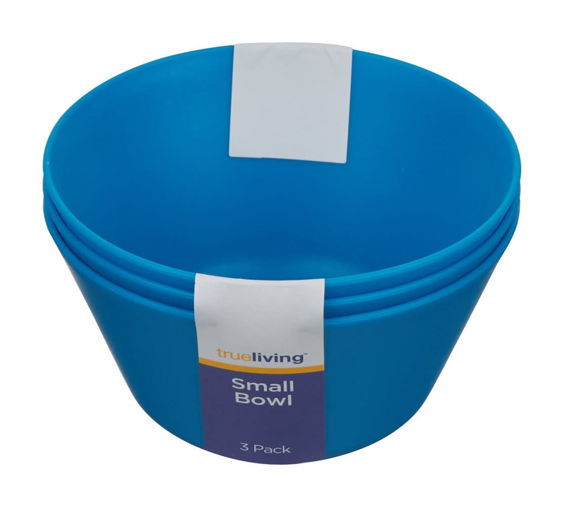 True Living Small Bowl 3 Ct 4 Assorted Colors