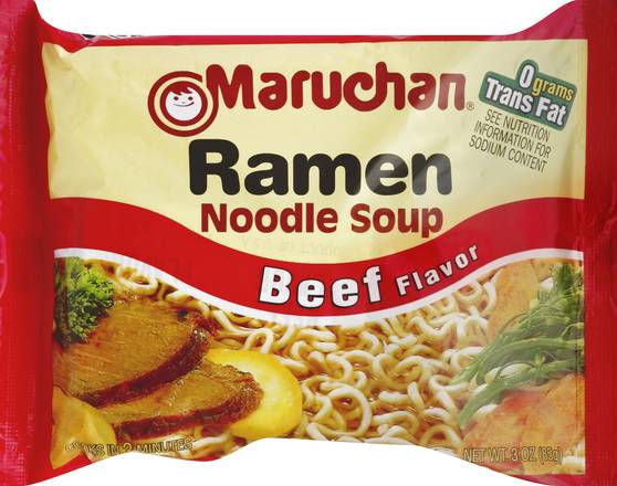 Maruchan Beef Flavor Ramen Noodle Soup (3 oz)