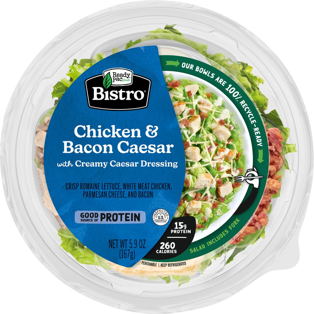 Ready Pac Bistro Chicken & Bacon Caesar With Creamy Caesar Dressing (5.9 oz)