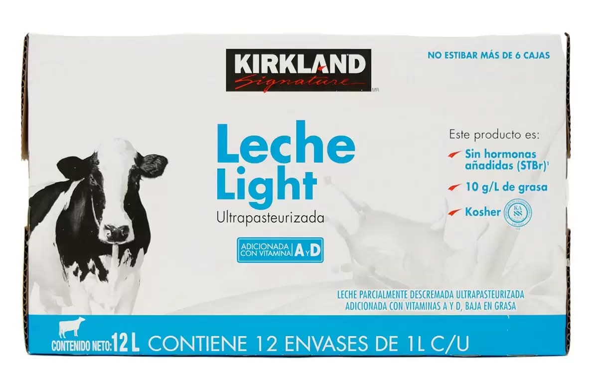 Kirkland Signature · Leche light ultrapasteurizada (12 x 1 L)