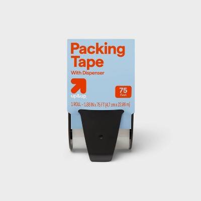 up&up Packing Tape With Dispenser, 25yd