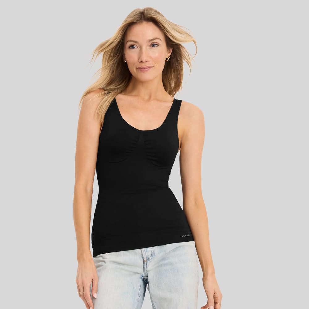 Jockey Generation Women's Core Body Smoothing Tank Top, S, Black