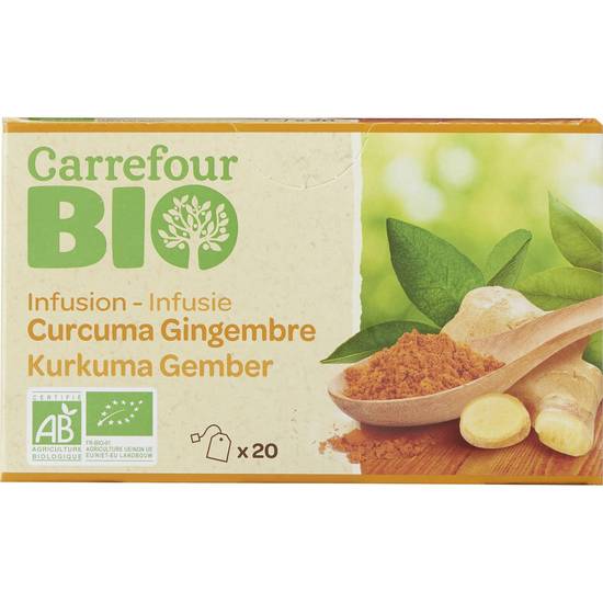 Carrefour Bio - Infusion (30 g) (curcuma - gingembre)