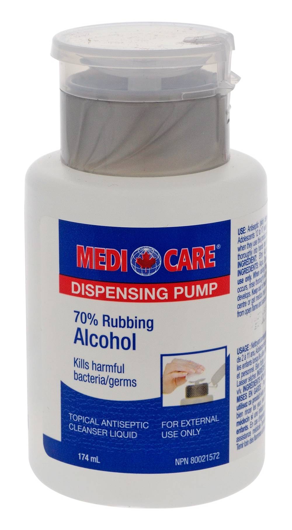 Medi Care 70% Alcohol Dispenser Pump (174 ml)