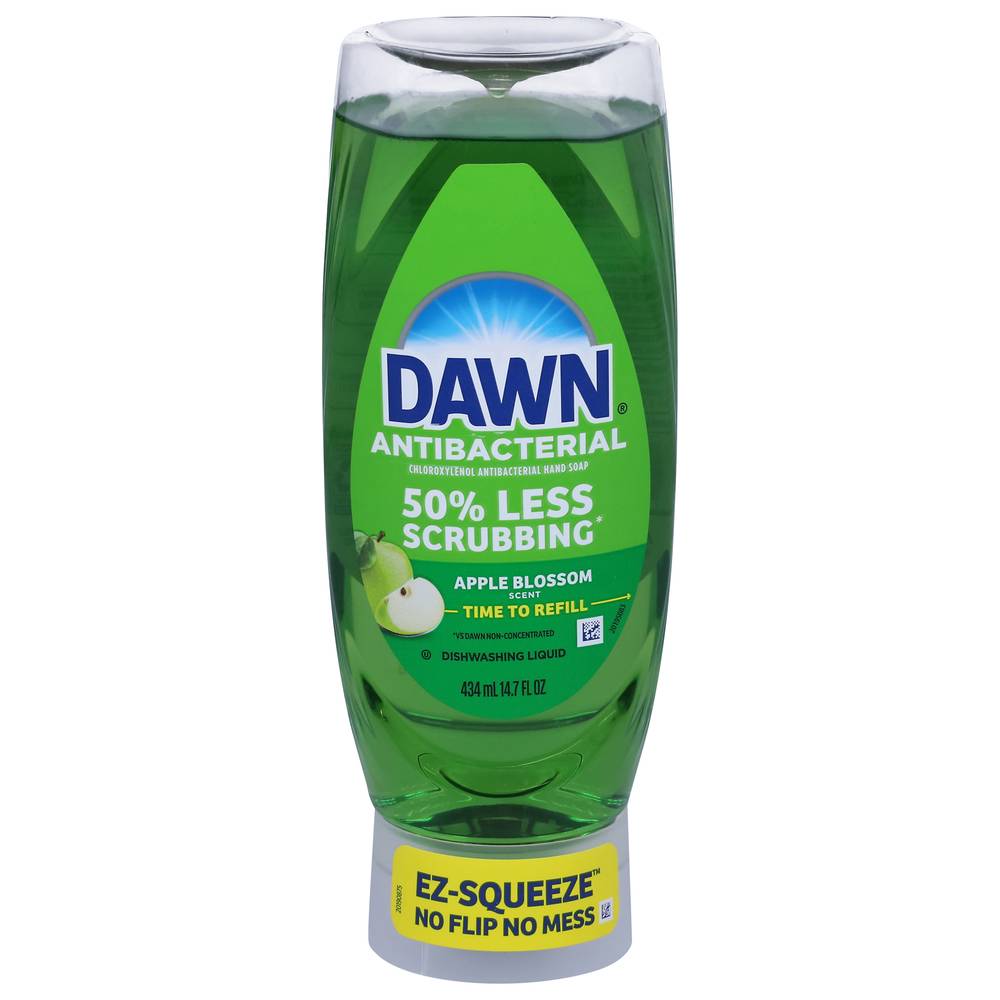 Dawn Antibacterial Ez-Squeeze Dishwashing Liquid Dish Soap, Apple Blossom (14.7 fl oz)