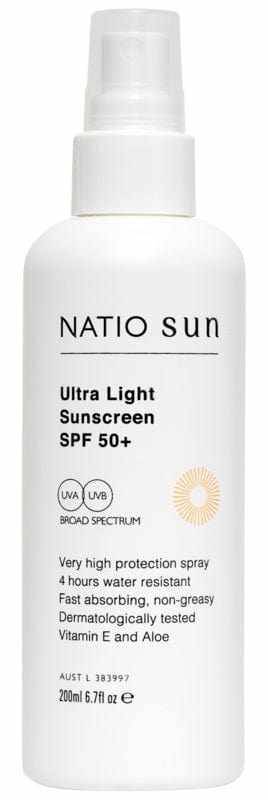 Natio Ultra Light Spray Sunscreen SPF50 200ml