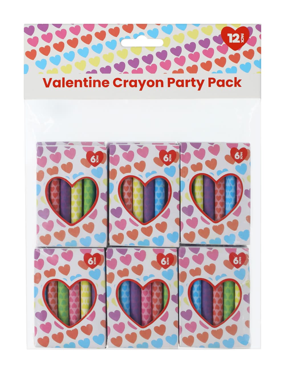 Valentine Crayon Party 12-Pack Set