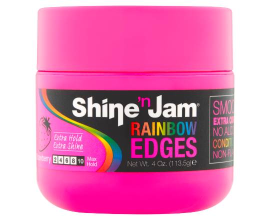 Shine 'n Jam Ampro Rainbow Edges Hair Gel, Strawberry (4 oz)