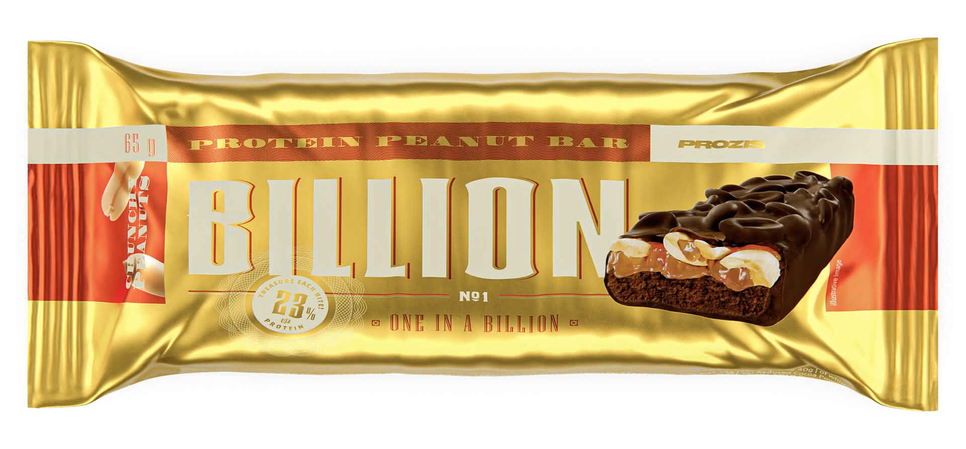 Barra Proteica de Amendoim Billion Prozis (emb. 65 gr)