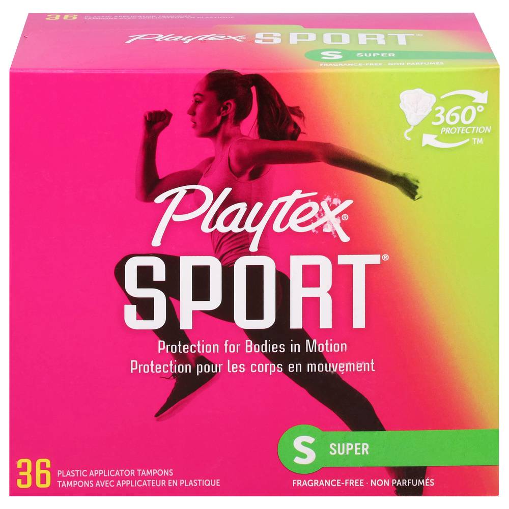 Sport Super Plastic Applicator Tampons (36 ct)