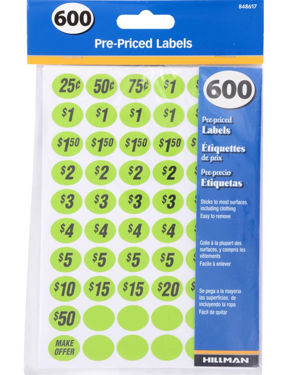 Hillman 6.5 In. Black Paper Self-Adhesive Number Set Blank 600 Pc