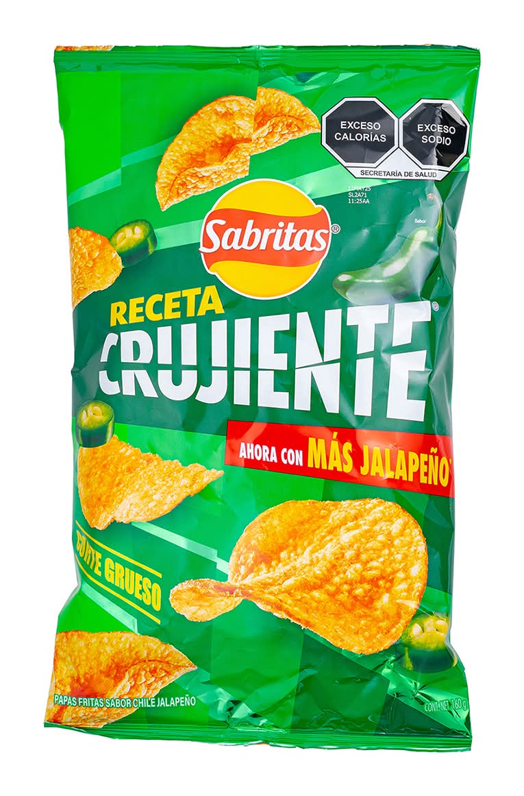 Sabritas · Receta crujiente papas fritas, chile jalapeño (170 g)