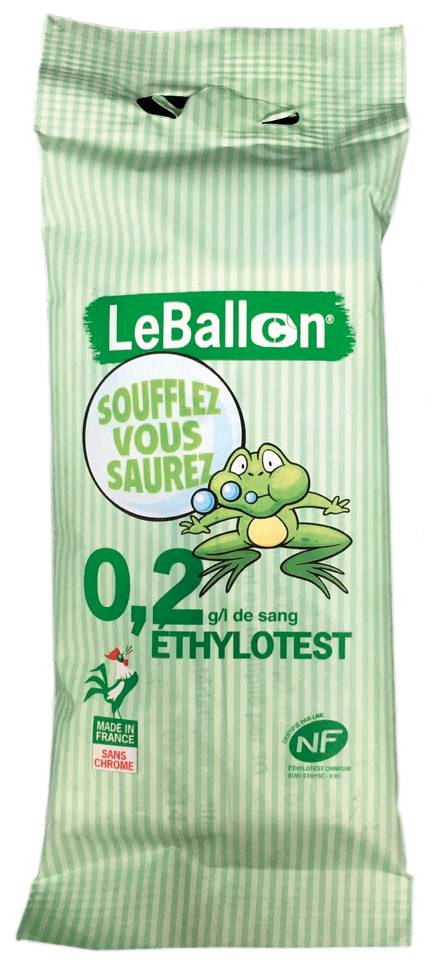 Le Ballon - Soufflez vous saurez ethylotest 0.2g/l  nf (12 pièces)
