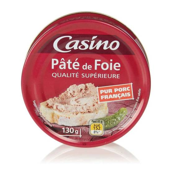 Casino Pâté de foie pur porc - 130g