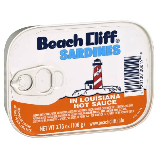 Beach Cliff Sardines Louisiana Hot Sauce