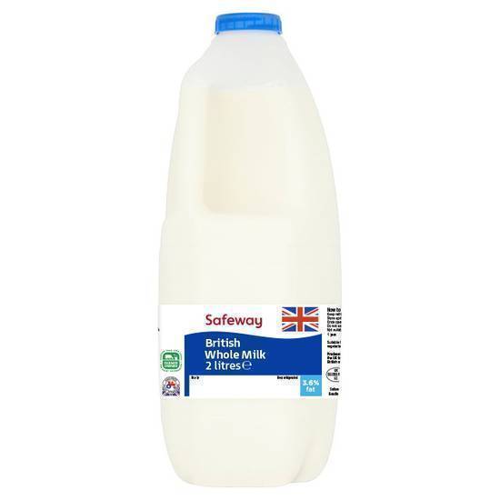 Safeway Whole Milk 2ltr