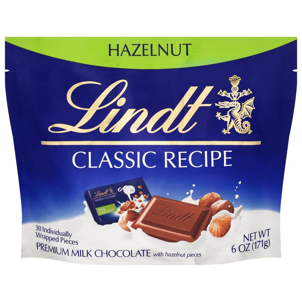 Lindt Classic Recipe Premium Hazelnut Milk Chocolate With Hazelnut Pieces (6 oz)