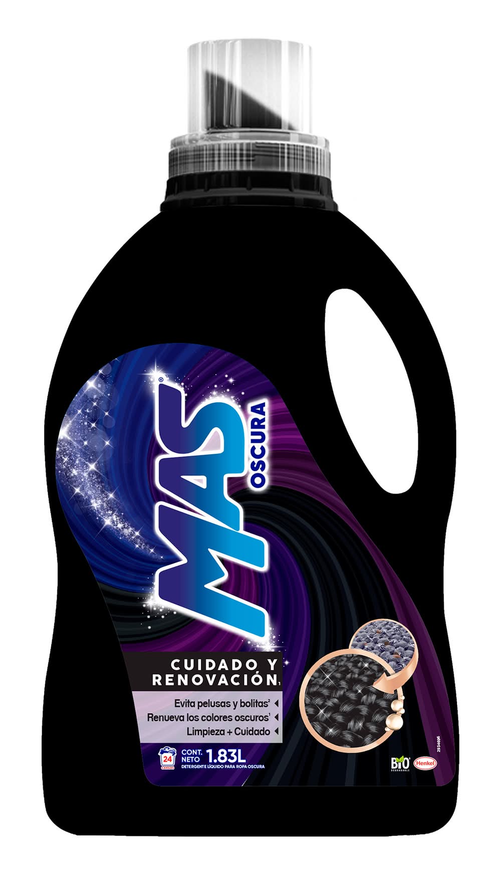 MAS · Detergente líquido oscura cuidado y renovación (1,83 L)