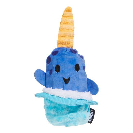 BARK Holiday Super Chewer Mr. Narwhal's Fond Farewhal Elf™ Rubber Dog Toy (Color: Blue)