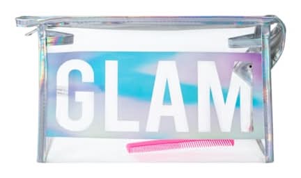 Holographic Glam Cosmetic Bag