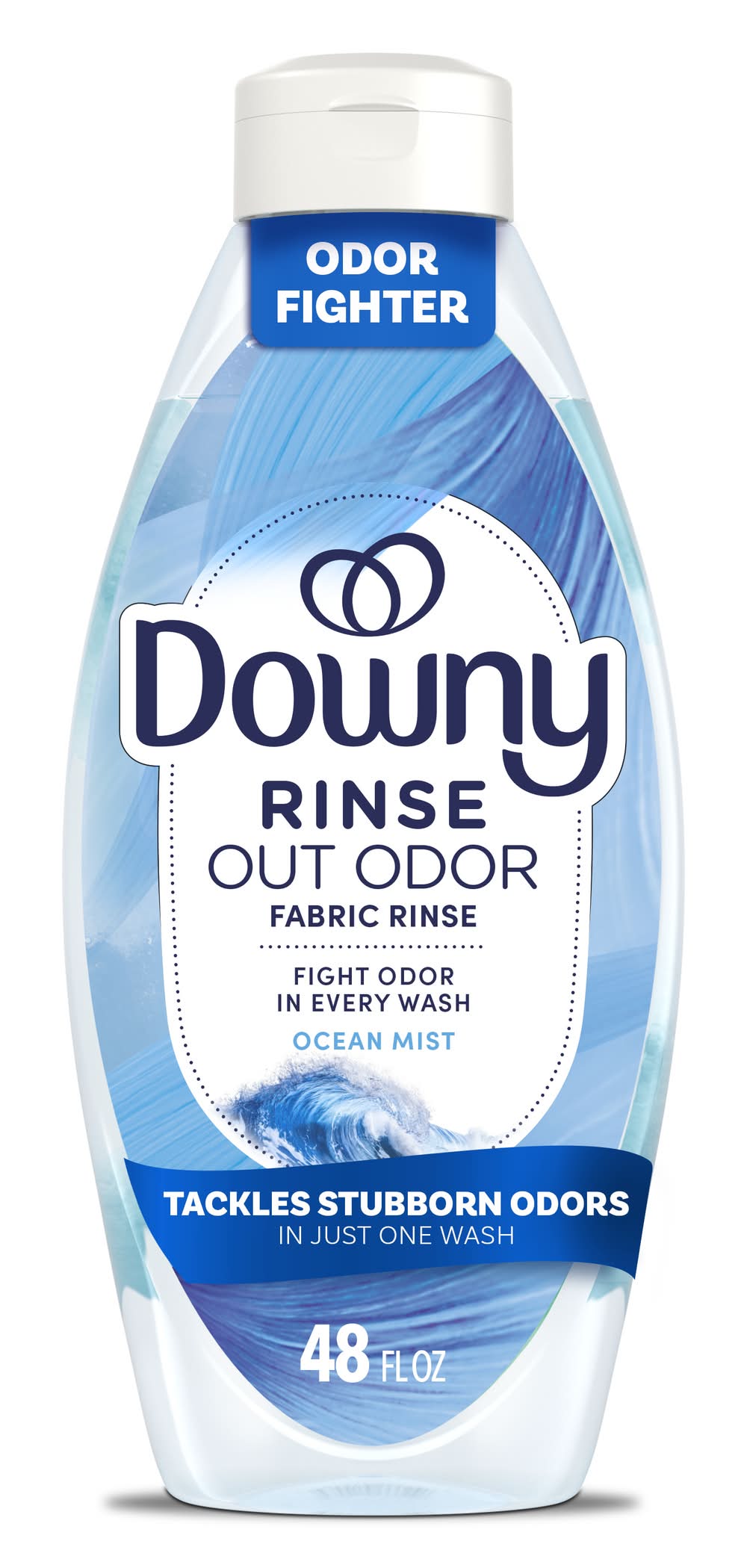 Downy Rinse & Refresh Laundry Odor Remover & Fabric Softener, Ocean Mist (48 fl oz)