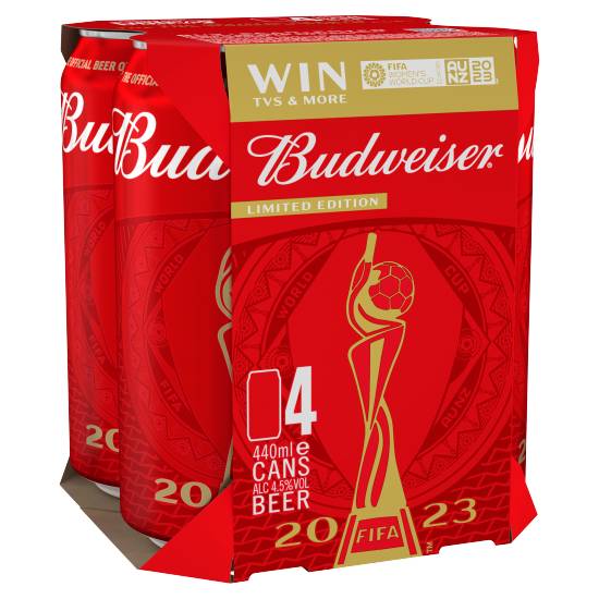 Budweiser Limited Edition Beer (4ct, 440 ml)
