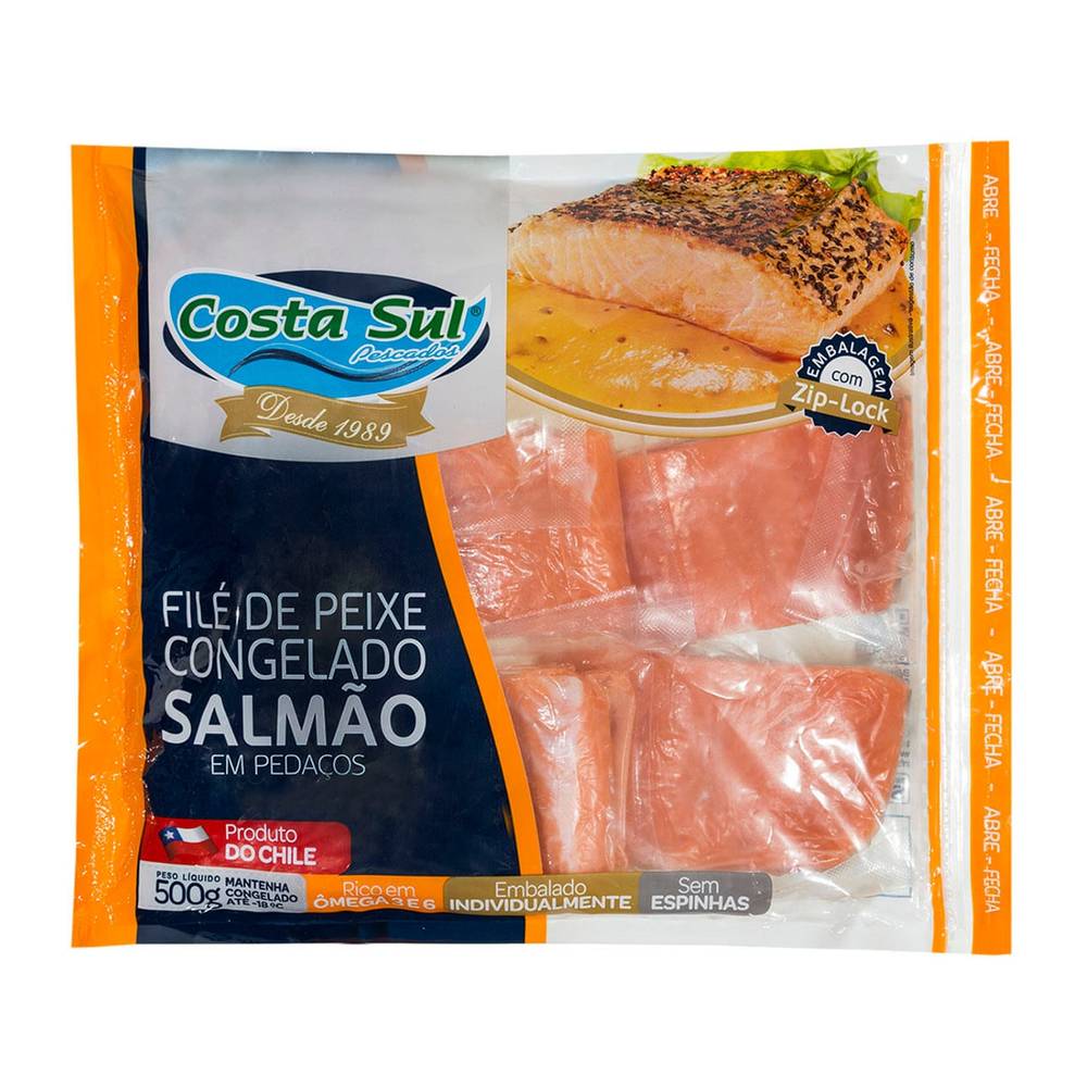 Costa sul filé de salmão em pedaços congelado (500 g)