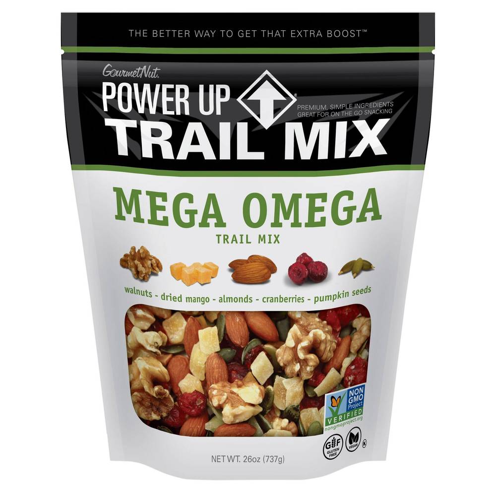 Gourmet Nut Power Up Trail Mix, Mega Omega, 26 oz