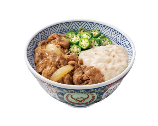 牛麦とろ丼