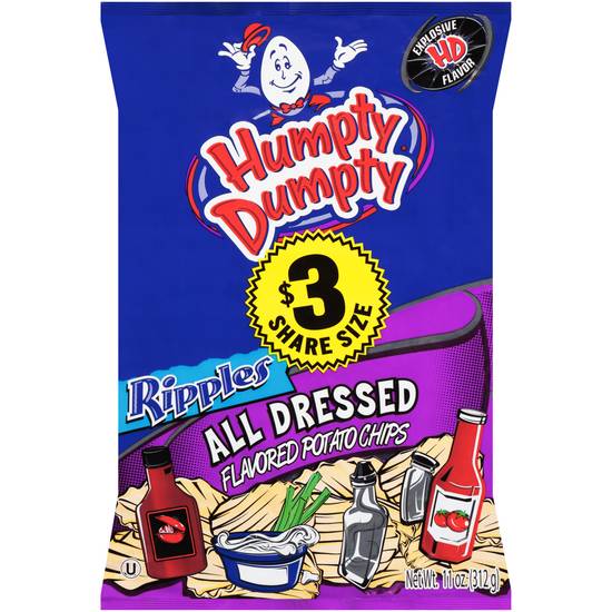 Humpty Dumpty All Dressed Ripples Potato Chips (11 oz)