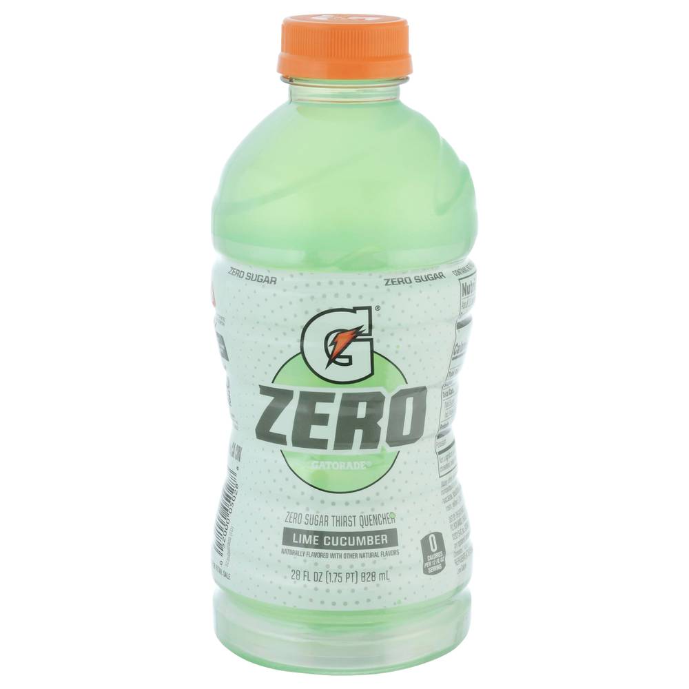 Gatorade Zero Sugar Thirst Quencher Sports Drink, Lime Cucumber (28 fl oz)