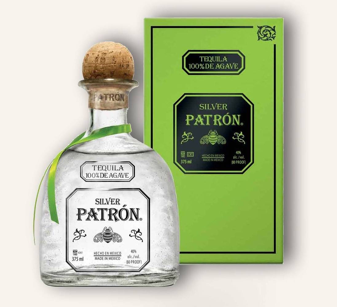 Patron Silver, 375mL tequila (40.0% ABV)