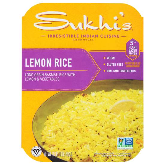 Sukhi's Vegan Lemon Rice Indian Cuisine Gluten Free (16 oz)