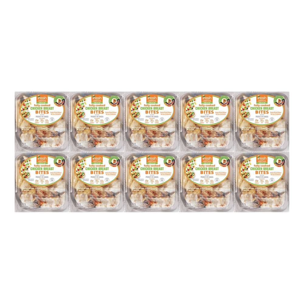 Fresh Additions Fully Cooked Chicken Breast Bites, 3.2 oz, 10-count