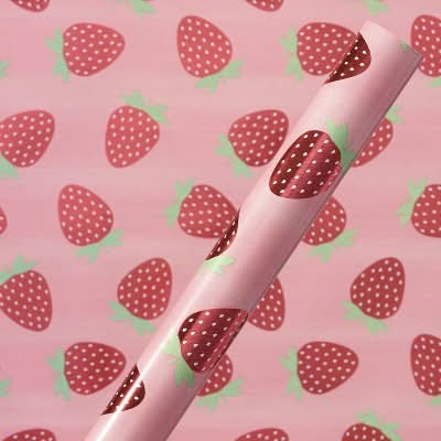 Spritz Kids' Strawberries Wrapping Paper, 20 sq ft