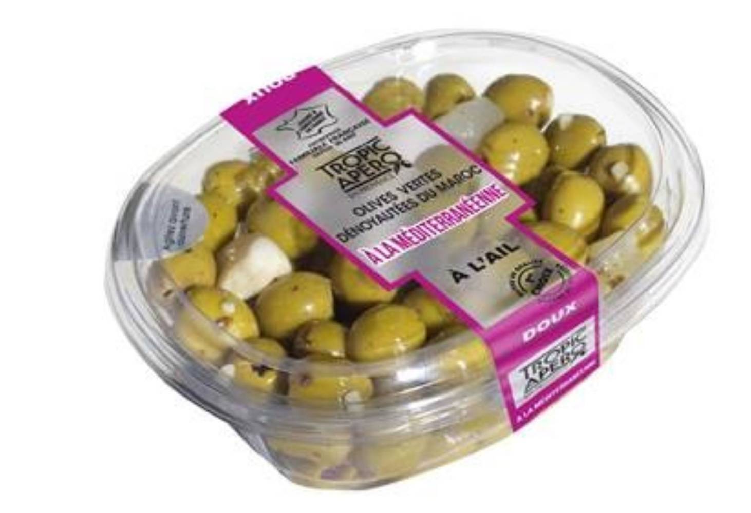 Tropic Apéro - Olives vertes dénoyautées méditerranéenne (200g)