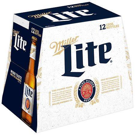 Miller Lite American Light Lager Beer - 12.0 fl oz x 12 pack