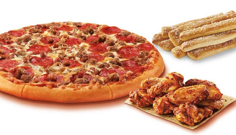 3 Meat Treat, Caesar Wings and Crazy Bread