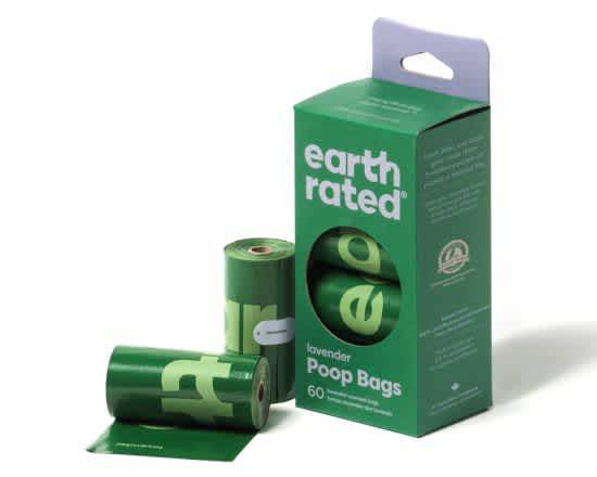 Earth rated bolsas para desechos de mascota (lavanda)