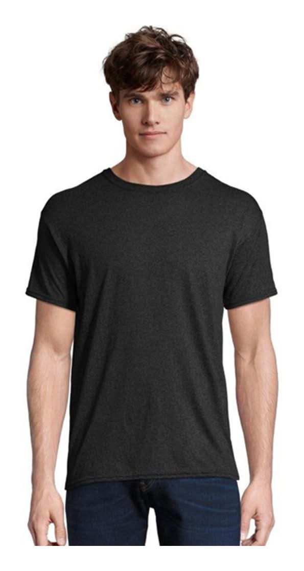 Hanes Wicking Short Sleeve T-Shirt, Men, M, Black