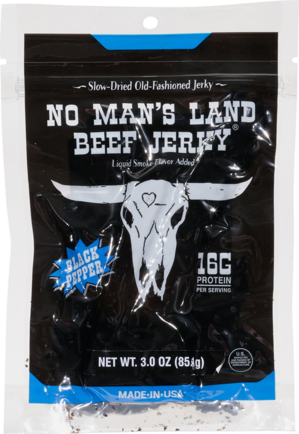 No Man's Land Beef Jerky Man Lands Black Pepper