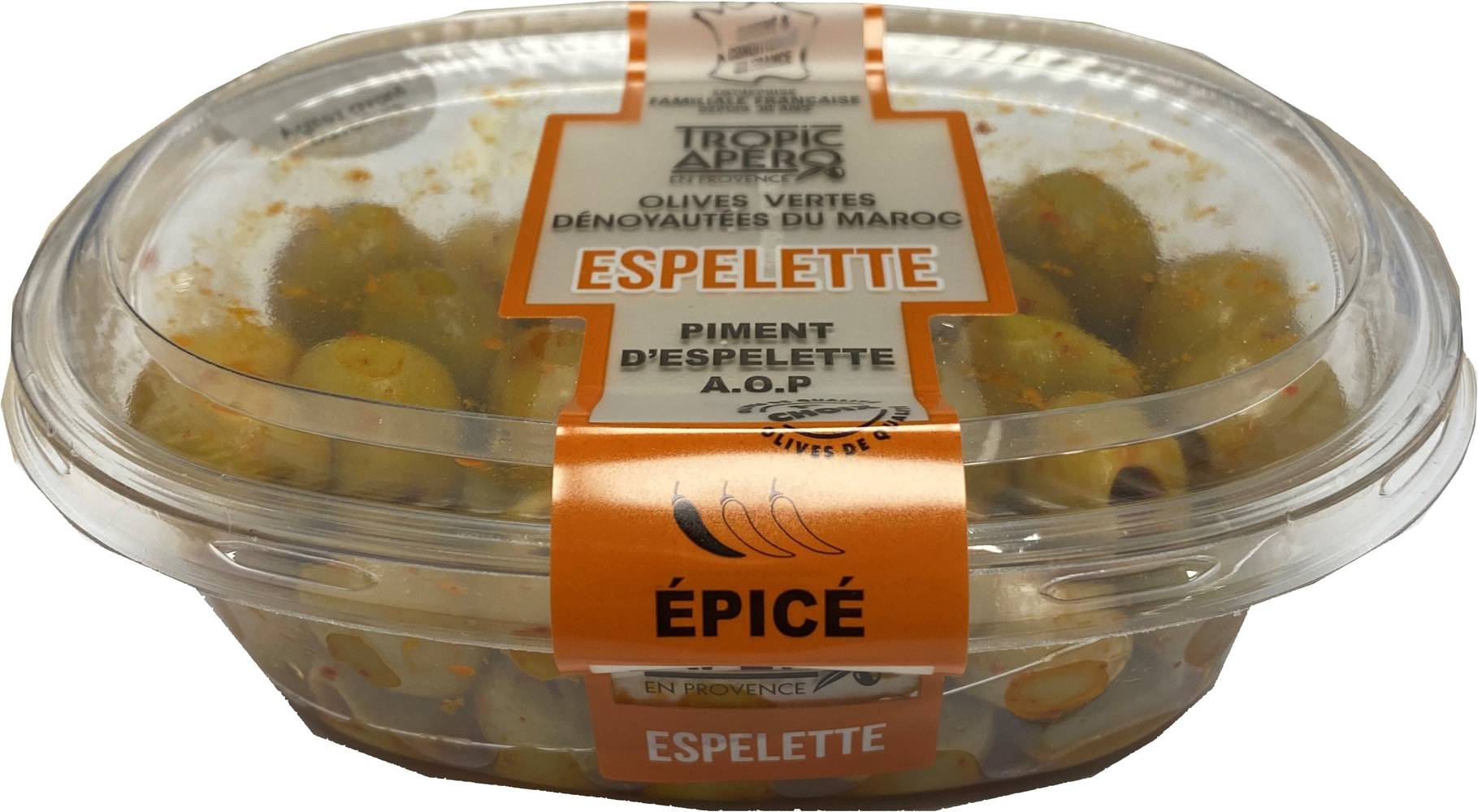 Tropic Apéro - Olives vertes dénoyautées espelette