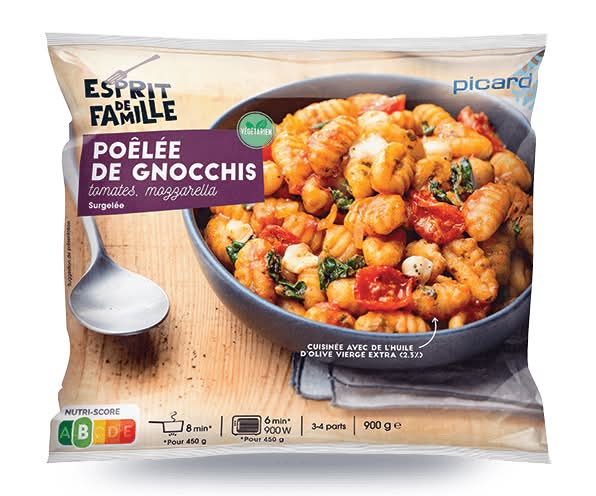 Poêlée de gnocchis, tomates, mozzarella 3-4 parts