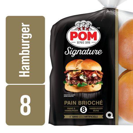 Pom pains à hamburger signature (8unités) - signature gold hamburger buns (8 units)