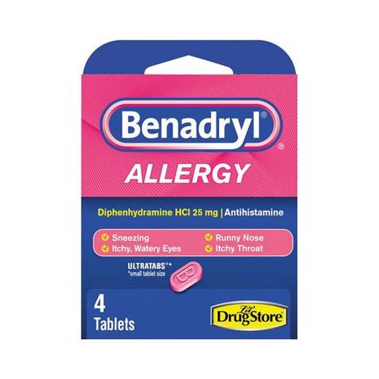 Benadryl 9005021 Allergy Relief 4 Count