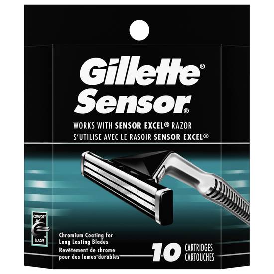 Gillette Sensor Excel Men's Razor Blade Refill (10 ct)