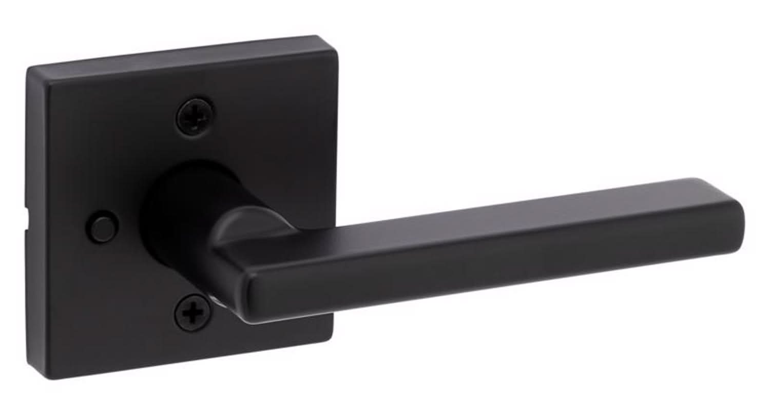 Kwikset Signature Series Halifax Matte Black Privacy Lever