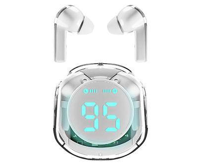 White Bluetooth Earbuds With Case